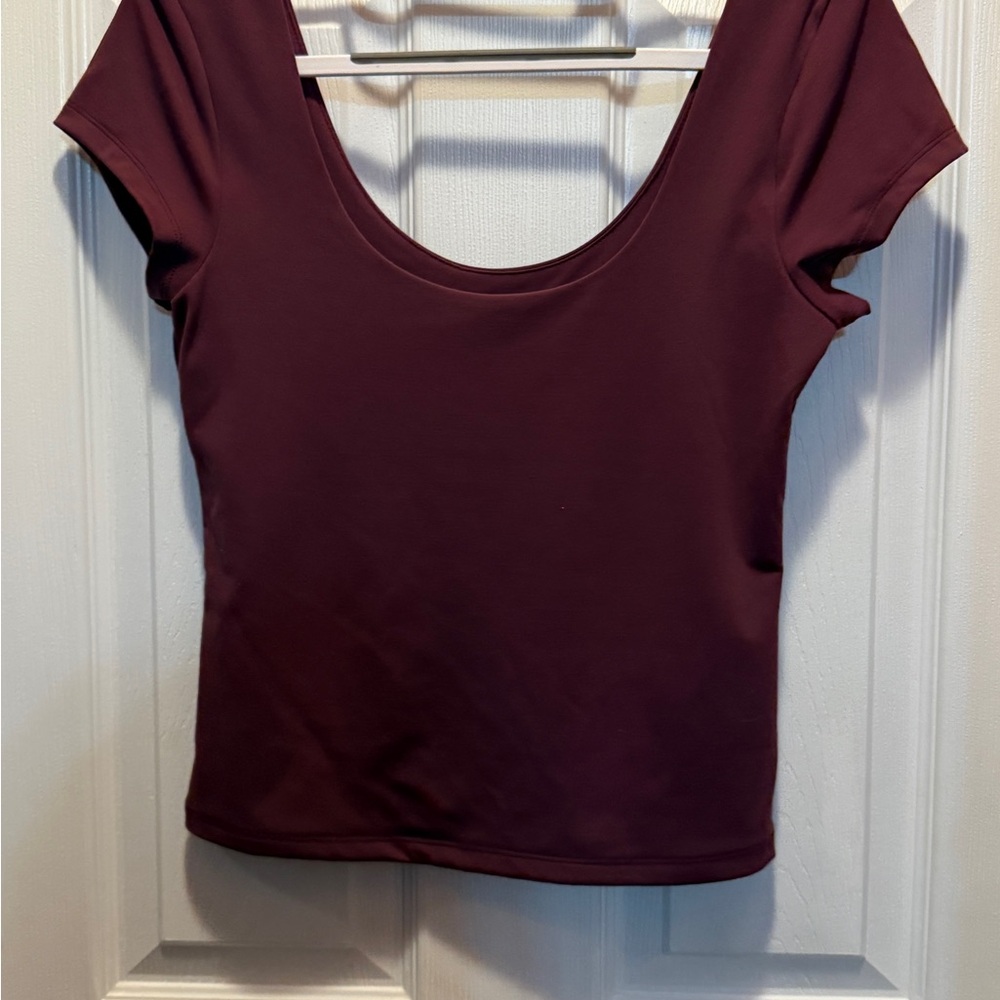 Old Navy Scoop Neck Short Sleeve Top - Plum
